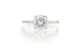 Charming Design Round Cut AAA CZ 925 Sterling Silver Affordable Wedding Engagement Bridal Ring